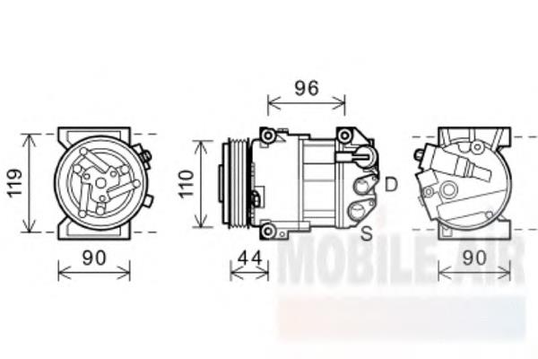 50509534 Fiat/Alfa/Lancia compresor de aire acondicionado