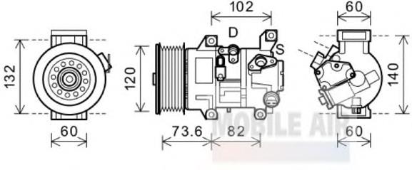 5300K610 VAN Wezel compresor de aire acondicionado