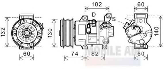 5300K607 VAN Wezel compresor de aire acondicionado