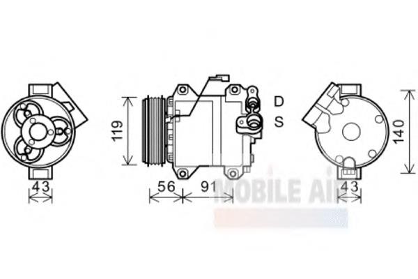 5200K121 VAN Wezel compresor de aire acondicionado