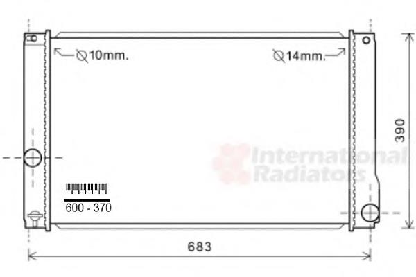 53002608 VAN Wezel radiador refrigeración del motor