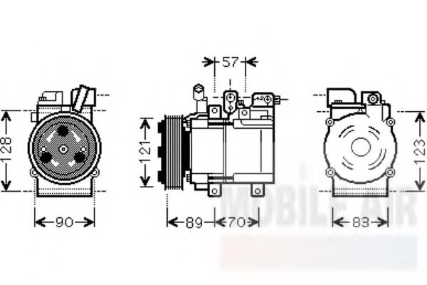 Compresor de aire acondicionado 8200K257 VAN Wezel