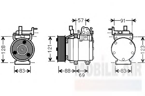 8200K258 VAN Wezel compresor de aire acondicionado