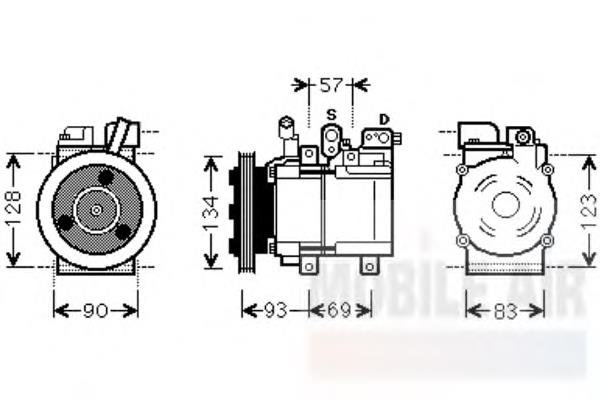 Compresor de aire acondicionado coche Hyundai H-1 STAREX Starex 