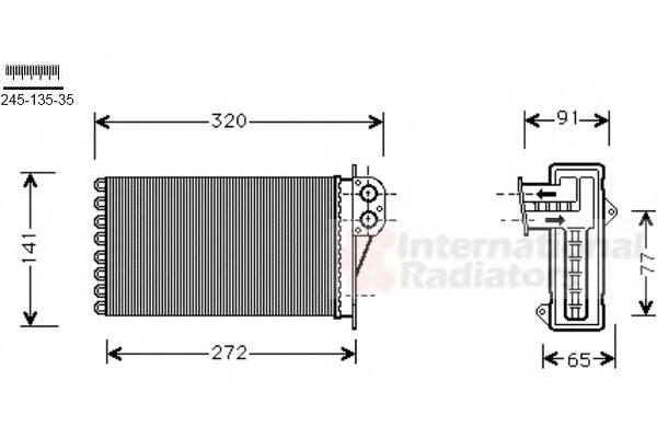 40006356 VAN Wezel radiador de calefacción