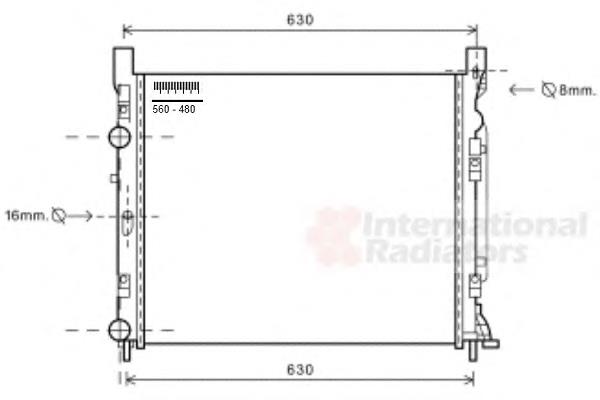Radiador 43002470 VAN Wezel