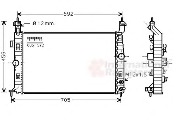 37002582 VAN Wezel radiador refrigeración del motor