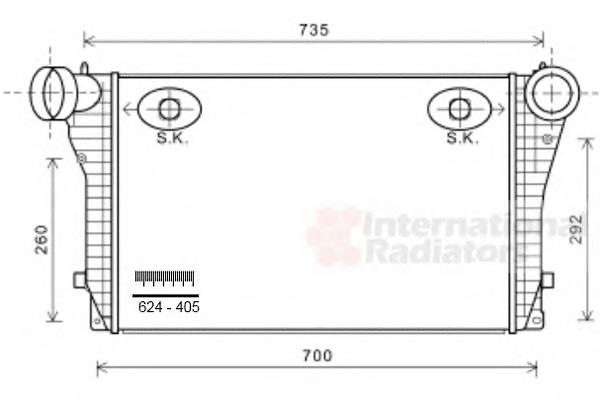 58004319 VAN Wezel radiador de aire de admisión