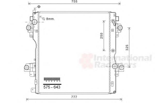 53002604 VAN Wezel radiador refrigeración del motor