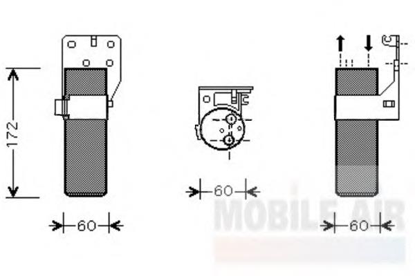 4300D355 VAN Wezel receptor-secador del aire acondicionado