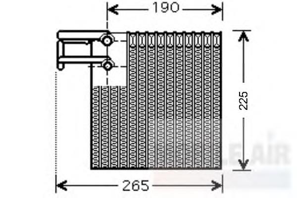 Evaporador, aire acondicionado 1300V257 VAN Wezel