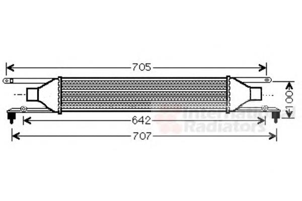 17004320 VAN Wezel radiador de aire de admisión