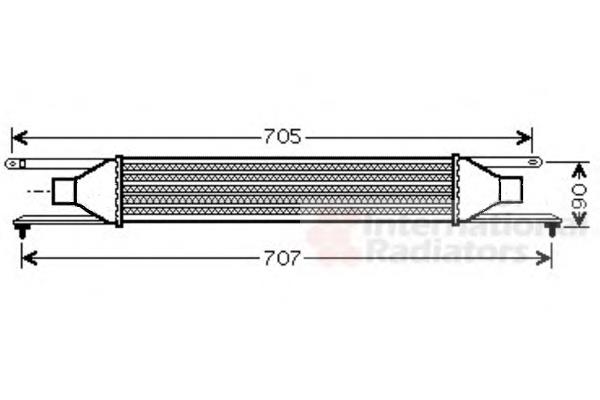 17004319 VAN Wezel radiador de aire de admisión