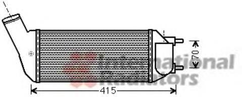 40004341 VAN Wezel radiador de aire de admisión