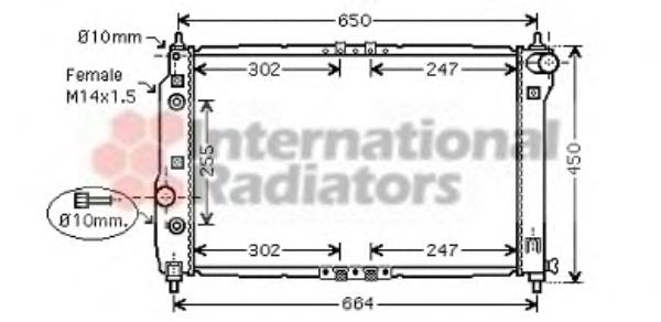 81002068 VAN Wezel radiador refrigeración del motor