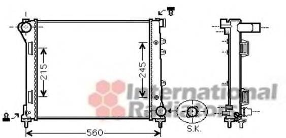 17002387 VAN Wezel radiador refrigeración del motor