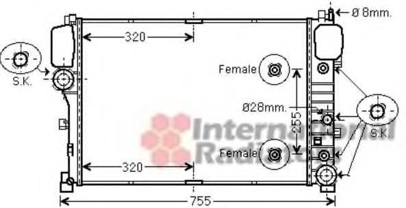 30002492 VAN Wezel radiador refrigeración del motor