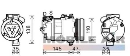 0600K395 VAN Wezel compresor de aire acondicionado