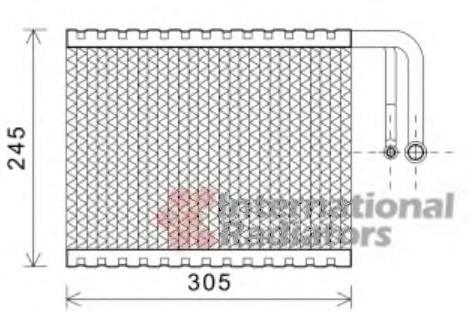 Evaporador, aire acondicionado 0600V402 VAN Wezel