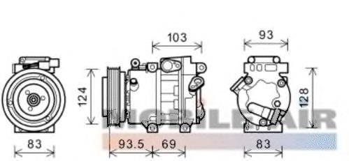 8200K238 VAN Wezel compresor de aire acondicionado