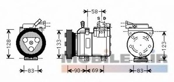 8200K250 VAN Wezel compresor de aire acondicionado