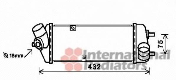 82004235 VAN Wezel radiador de aire de admisión