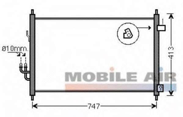 Condensador aire acondicionado 25005233 VAN Wezel