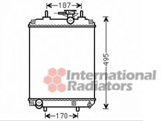 Radiador refrigeración del motor 11002066 VAN Wezel