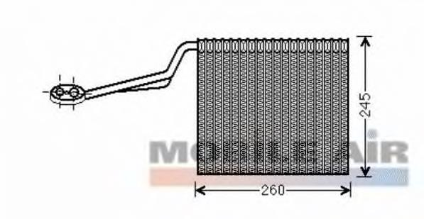 Evaporador, aire acondicionado 0300V322 VAN Wezel