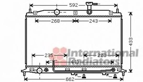 Radiador refrigeración del motor 82002252 VAN Wezel