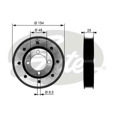 Polea del cigüeñal Gates TVD1029 precio, desde 40,66 EUR