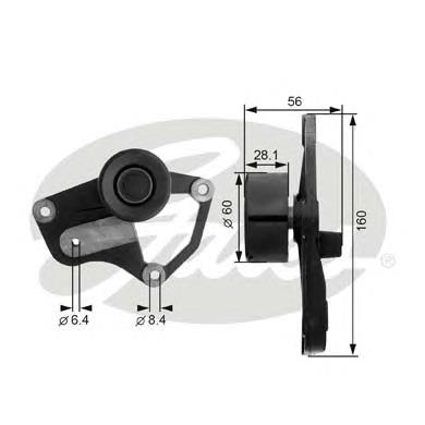 Polea inversión/guía, correa auxiliar servicios Gates T36021 precio, desde 81,31 EUR