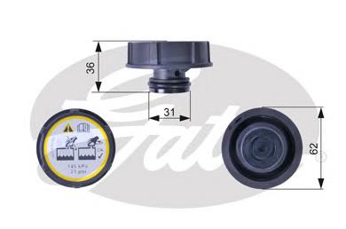 Tapón depósito de refrigerante RC240 Gates