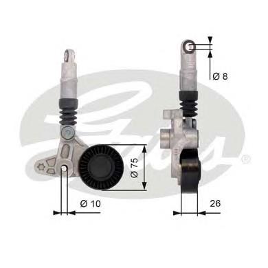 Tensor de correa, correa poli V T39099 Gates