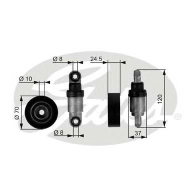 Amortiguador del tensor de la correa de transmisión T38244 Gates