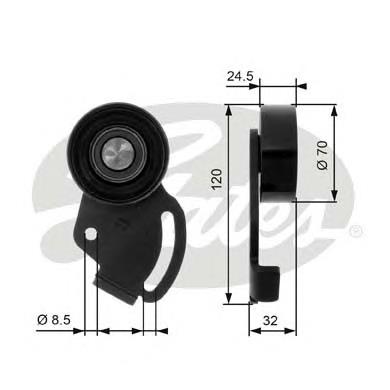 T38098 Gates rodillo, correa trapecial poli v