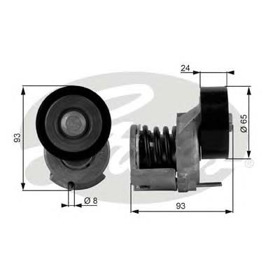 Tensor de correa poli V T38439 Gates