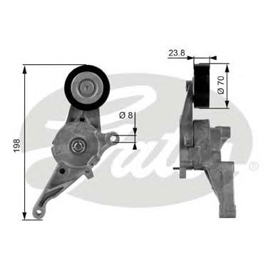 T38436 Gates Tensor de correa de alternador