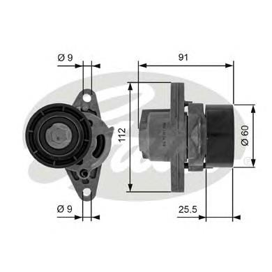 Tensor de correa poli V T38456 Gates