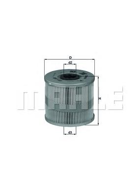 OX122D Knecht-Mahle filtro de aceite