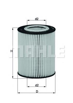 OX433D Knecht-Mahle filtro de aceite