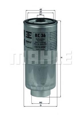 KC36 Knecht-Mahle filtro combustible