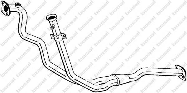 Tubo de admisión del silenciador de escape delantero BM70186 BM Catalysts