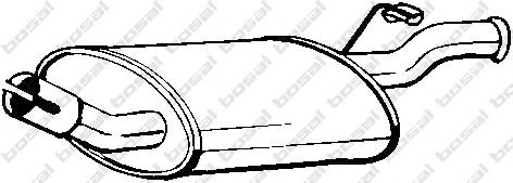 Silencioso trasero para Ford Fiesta (F3L, F5L)