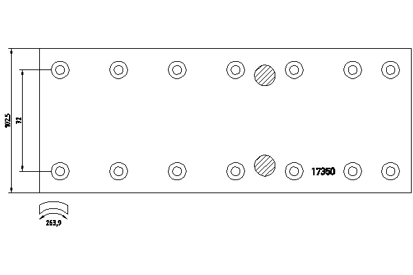 Zapatas de frenos de tambor traseras para MERCEDES BENZ TRUCK TRUCK T2/LN1 (667, 668, 669, 670)