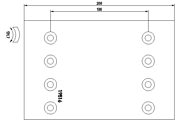 Forron Del Freno Trasero (camion) 1033003 Diesel Technic