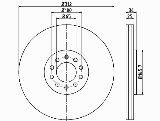 92098500 Textar freno de disco delantero