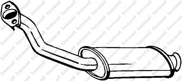 190171 Bosal tubo de admisión del silenciador de escape delantero