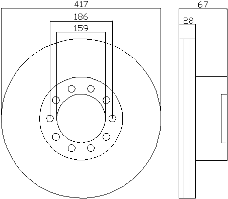 Freno de disco delantero CD5179V Bremsi