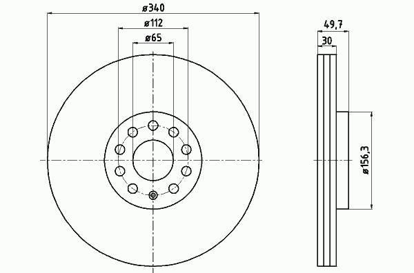 92229803 Textar freno de disco delantero